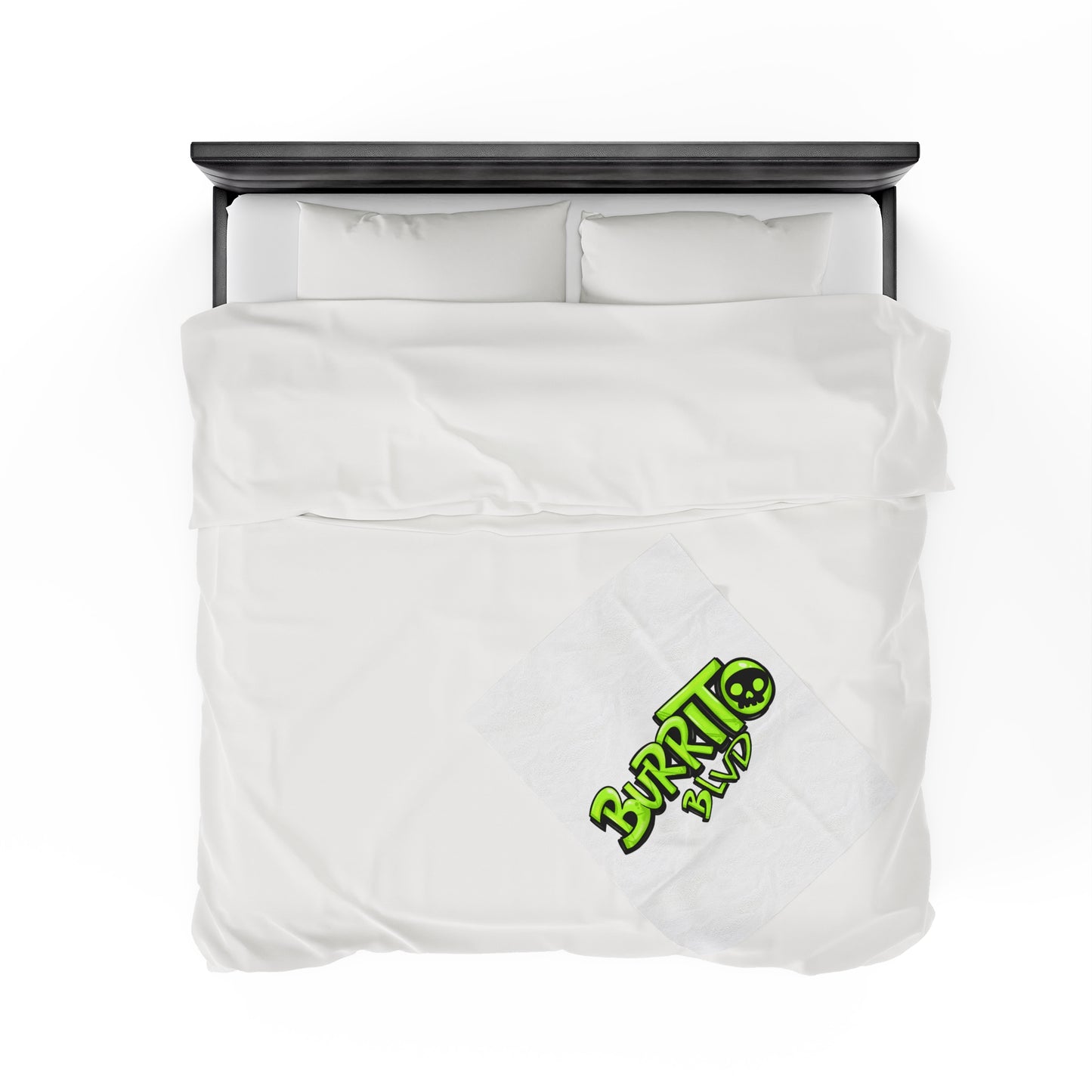 Burrito Blvd Plush Blanket White