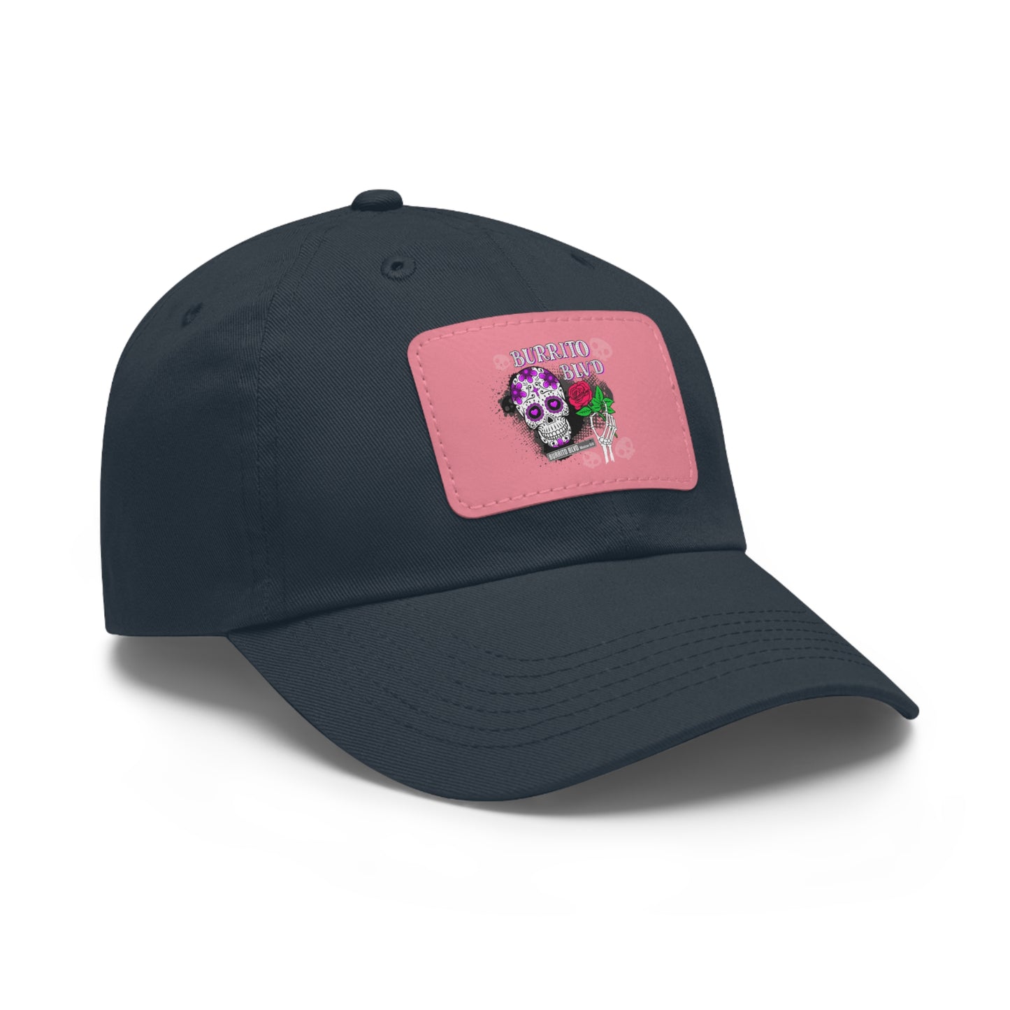 Burrito BLVD Scull Hat with Leather Patch (Rectangle)