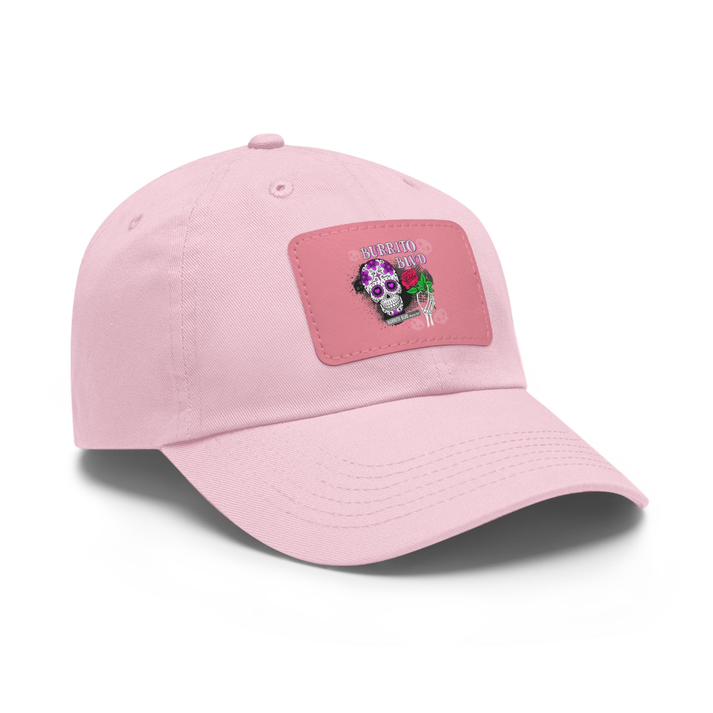 Burrito BLVD Scull Hat with Leather Patch (Rectangle)