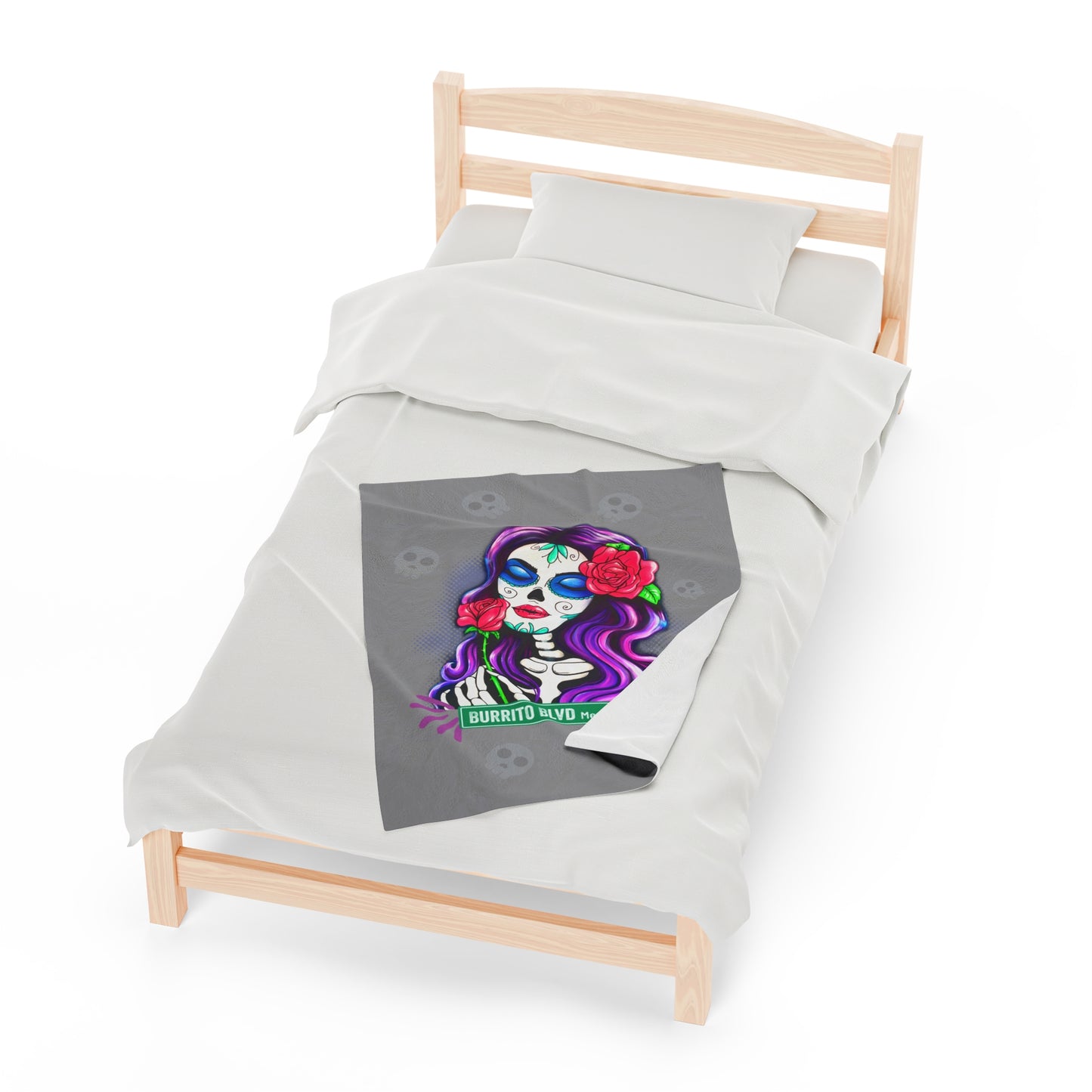 Burrito Blvd Rose Plush Blanket