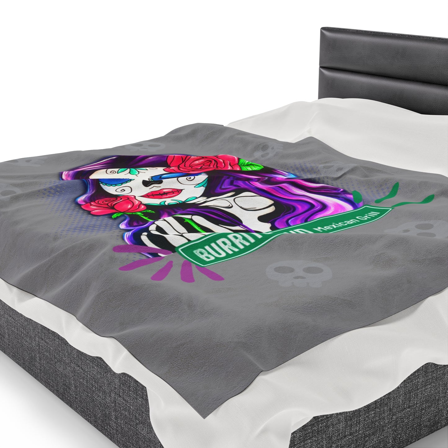 Burrito Blvd Rose Plush Blanket
