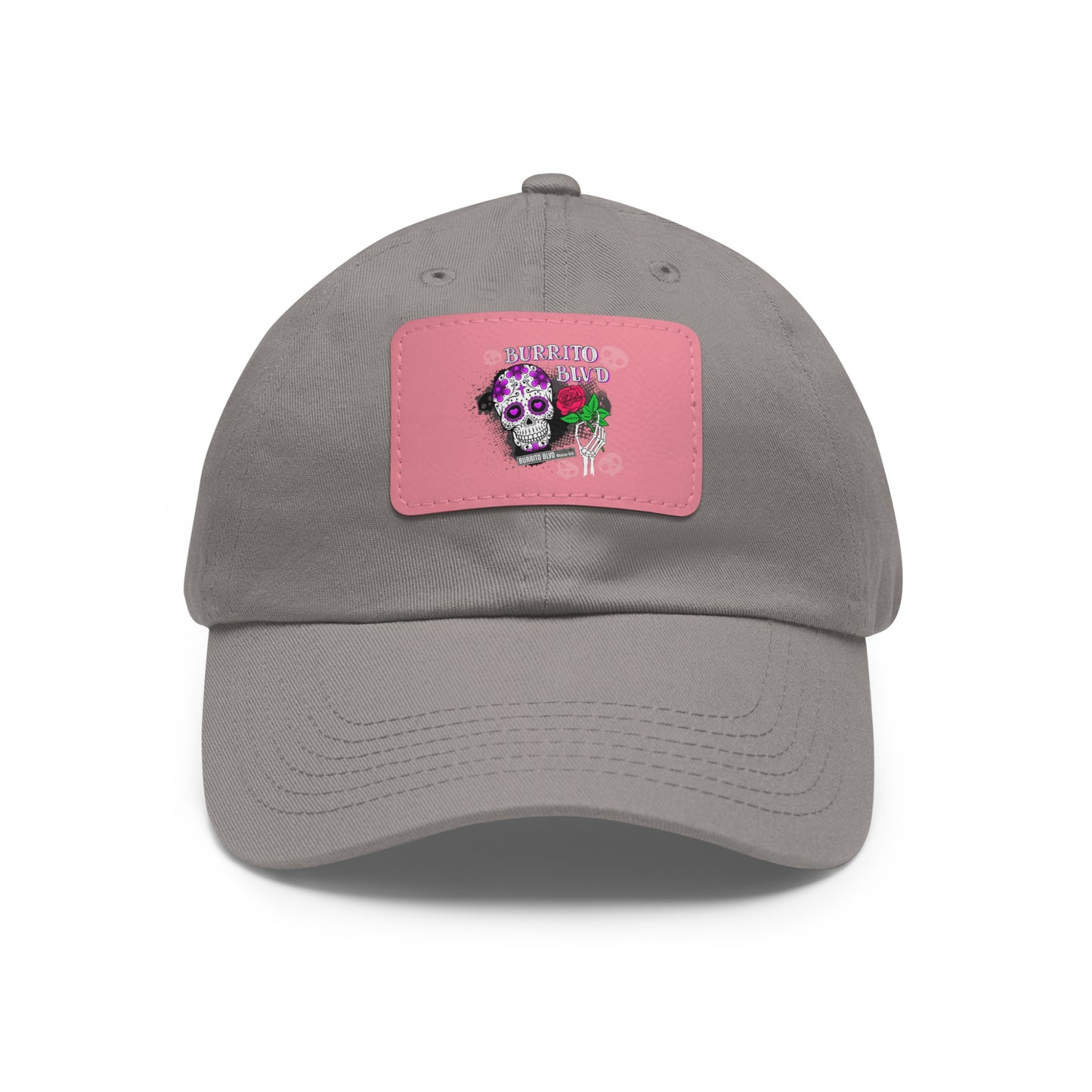 Burrito BLVD Scull Hat with Leather Patch (Rectangle)
