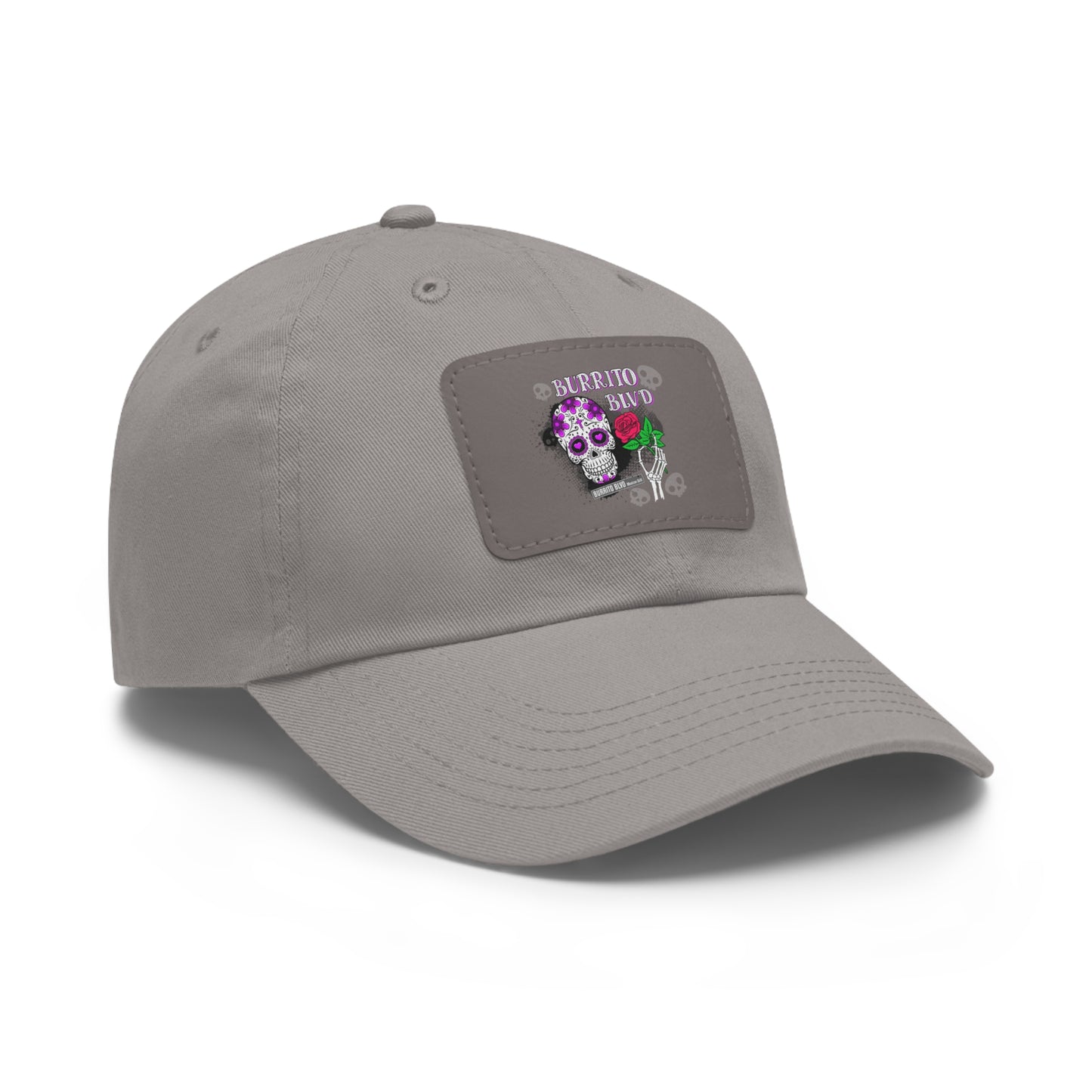 Burrito BLVD Scull Hat with Leather Patch (Rectangle)