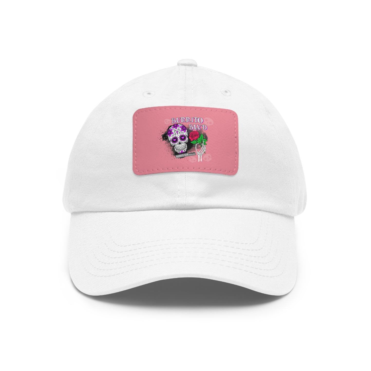 Burrito BLVD Scull Hat with Leather Patch (Rectangle)
