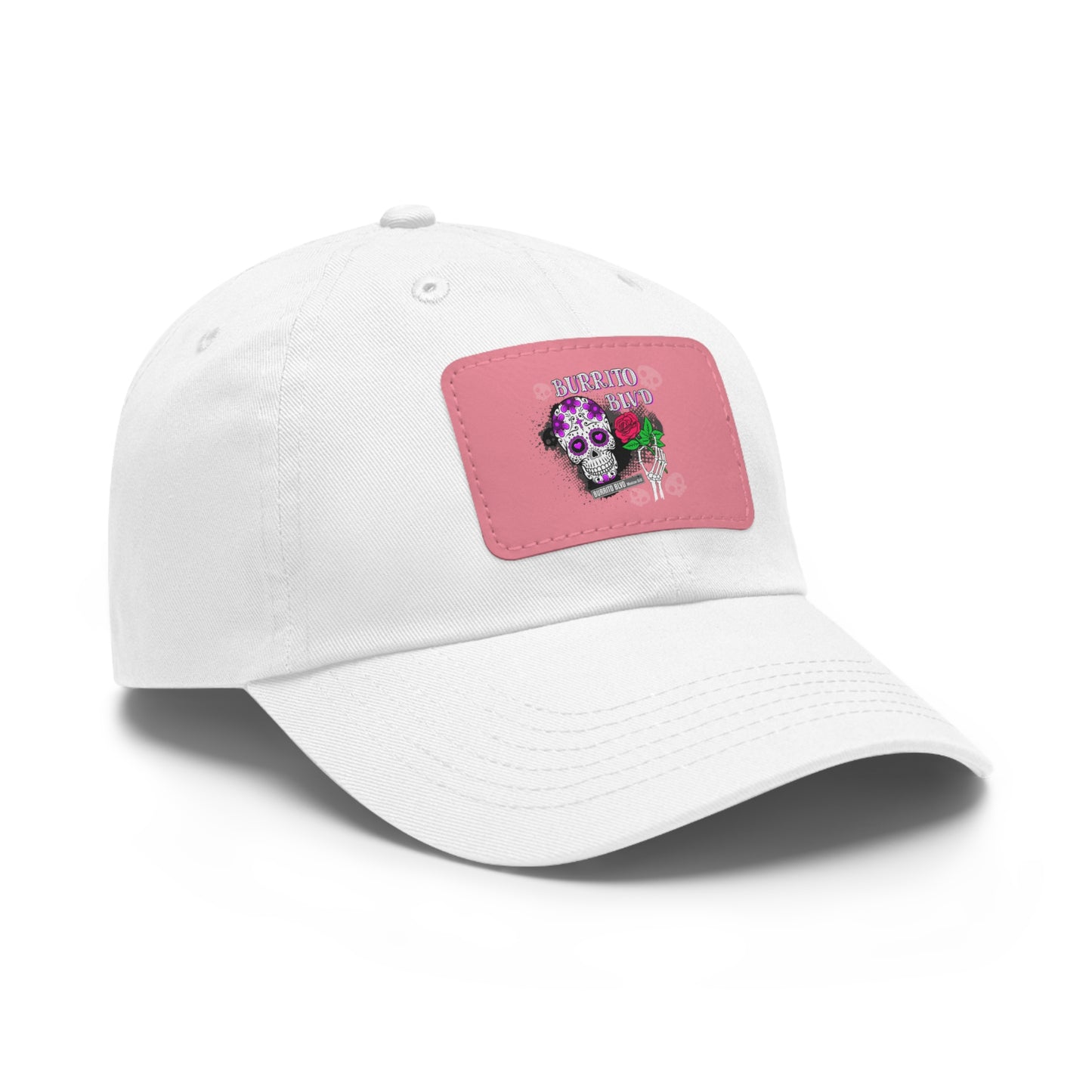 Burrito BLVD Scull Hat with Leather Patch (Rectangle)