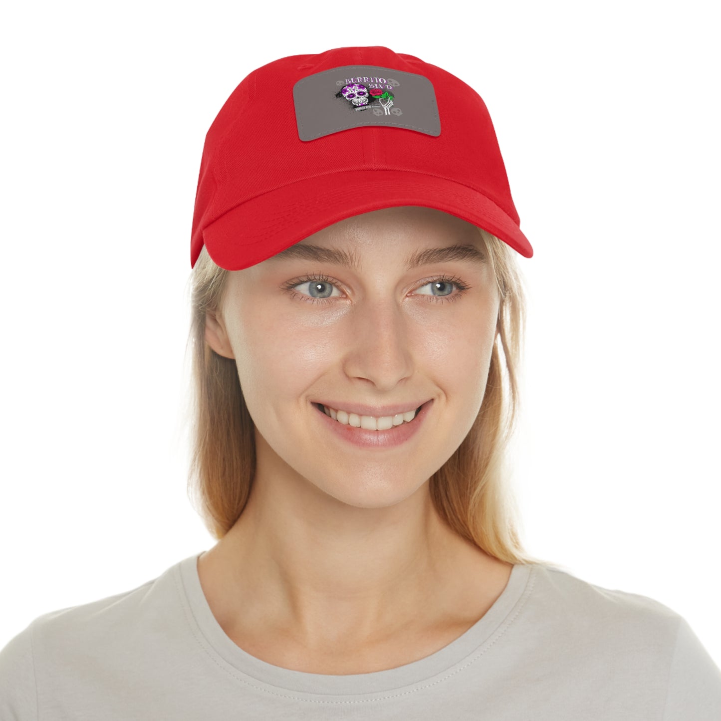 Burrito BLVD Scull Hat with Leather Patch (Rectangle)