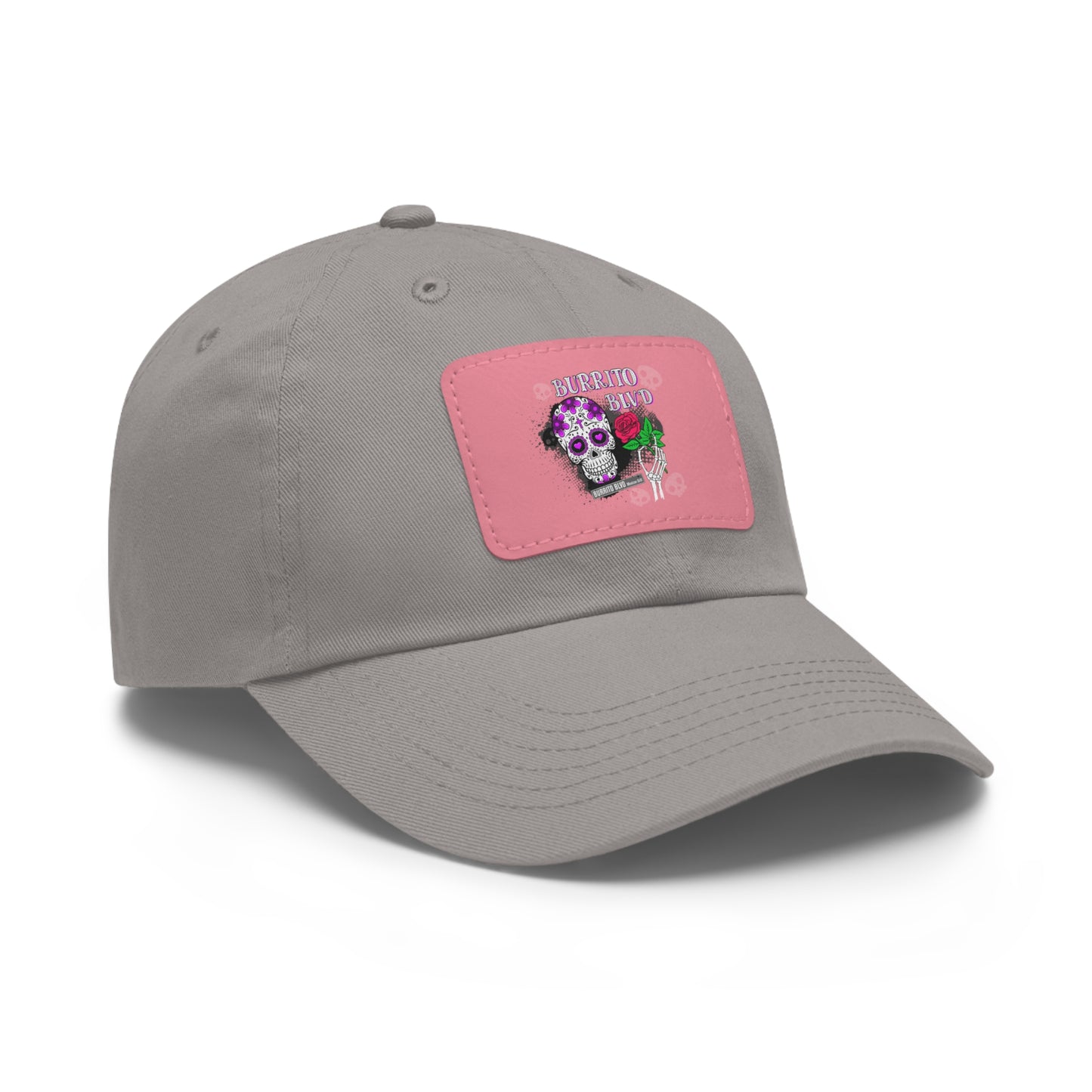 Burrito BLVD Scull Hat with Leather Patch (Rectangle)