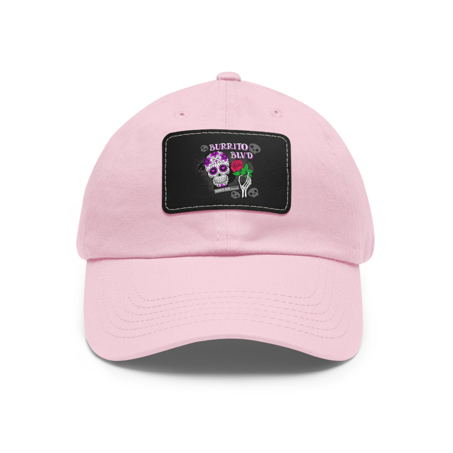 Burrito BLVD Scull Hat with Leather Patch (Rectangle)
