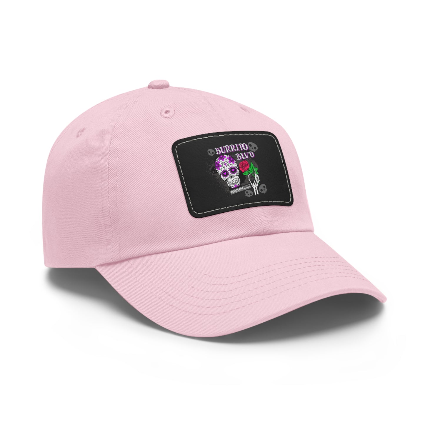 Burrito BLVD Scull Hat with Leather Patch (Rectangle)