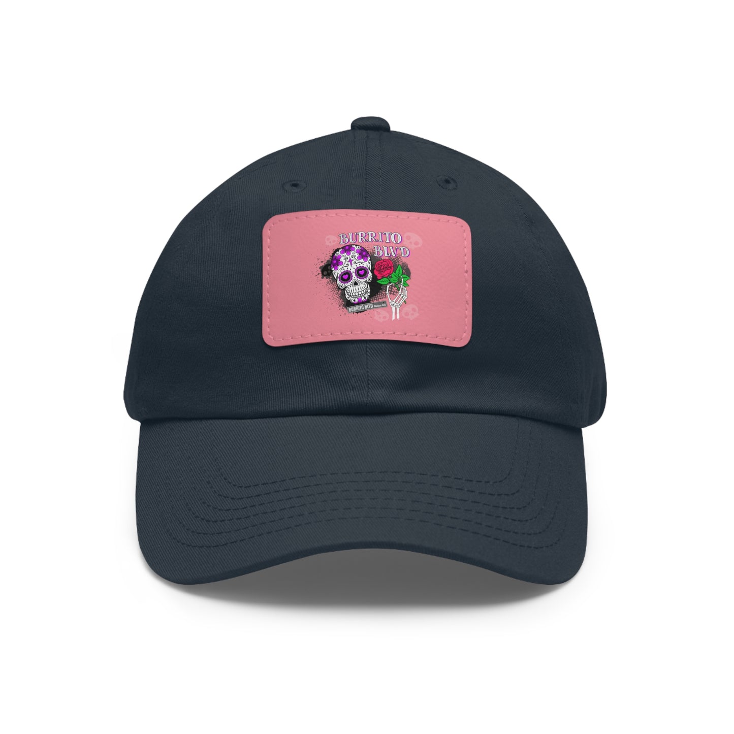 Burrito BLVD Scull Hat with Leather Patch (Rectangle)