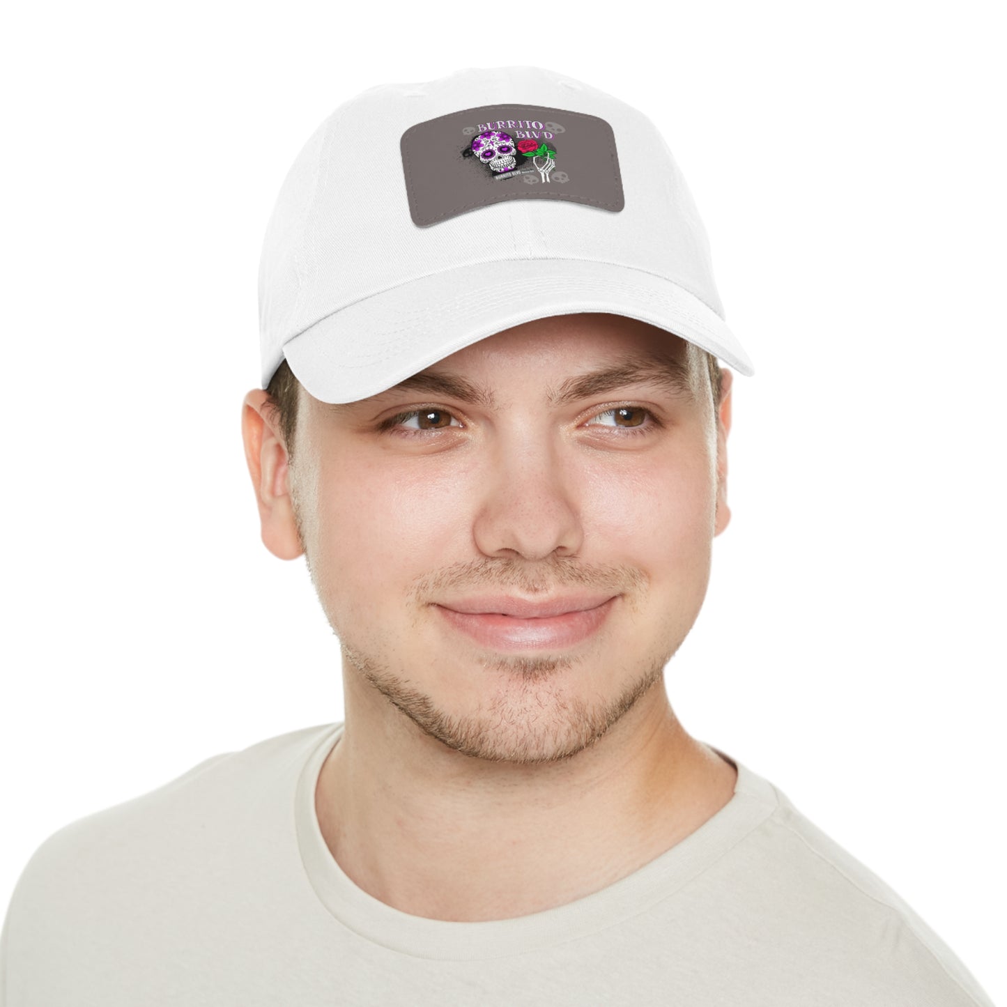 Burrito BLVD Scull Hat with Leather Patch (Rectangle)
