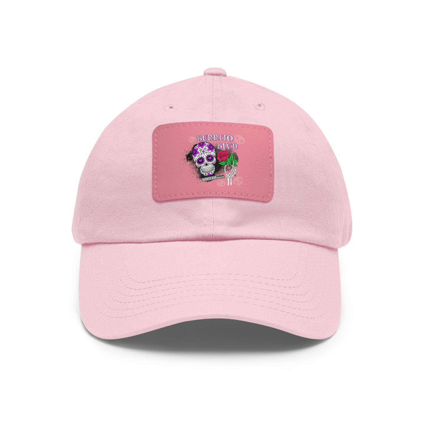 Burrito BLVD Scull Hat with Leather Patch (Rectangle)