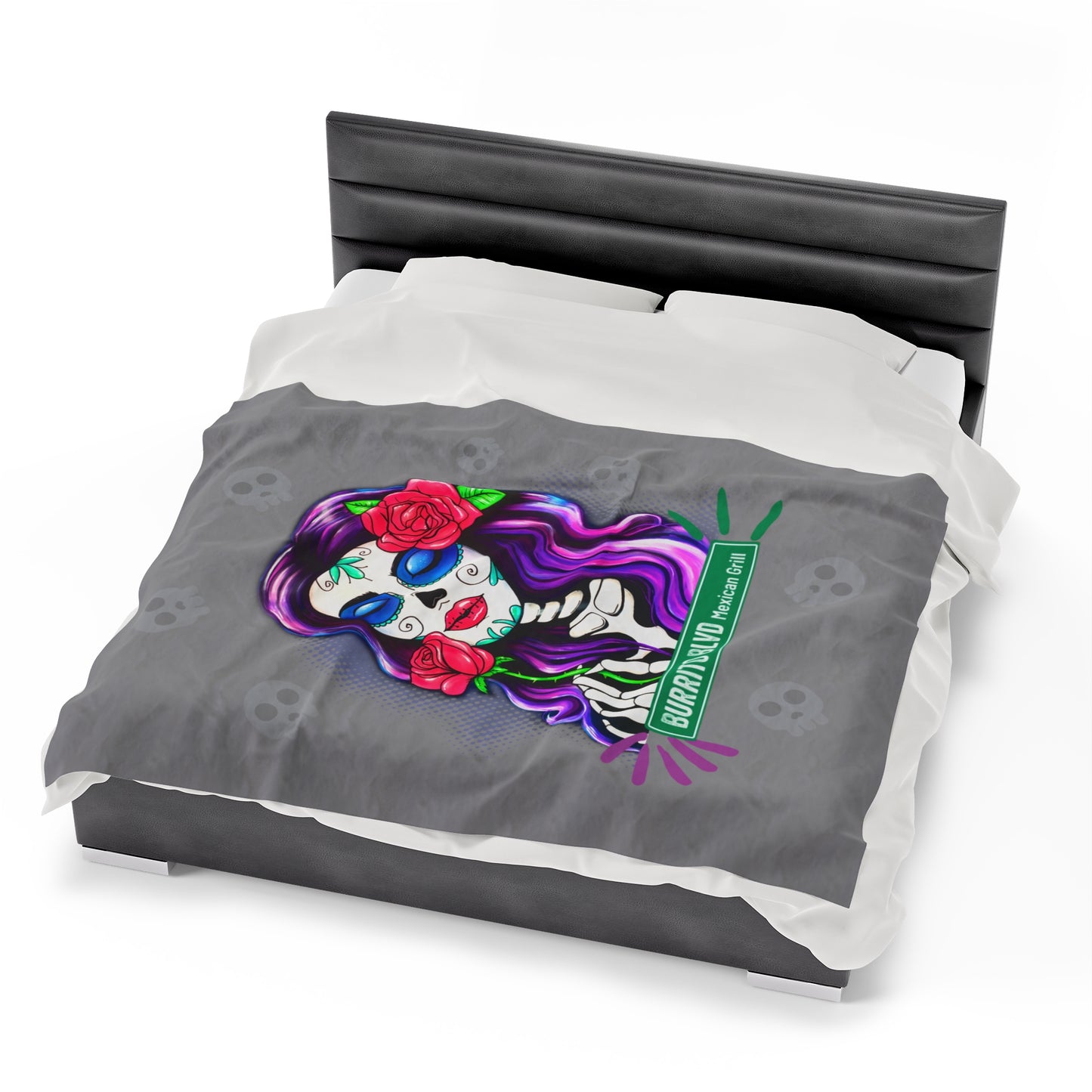 Burrito Blvd Rose Plush Blanket