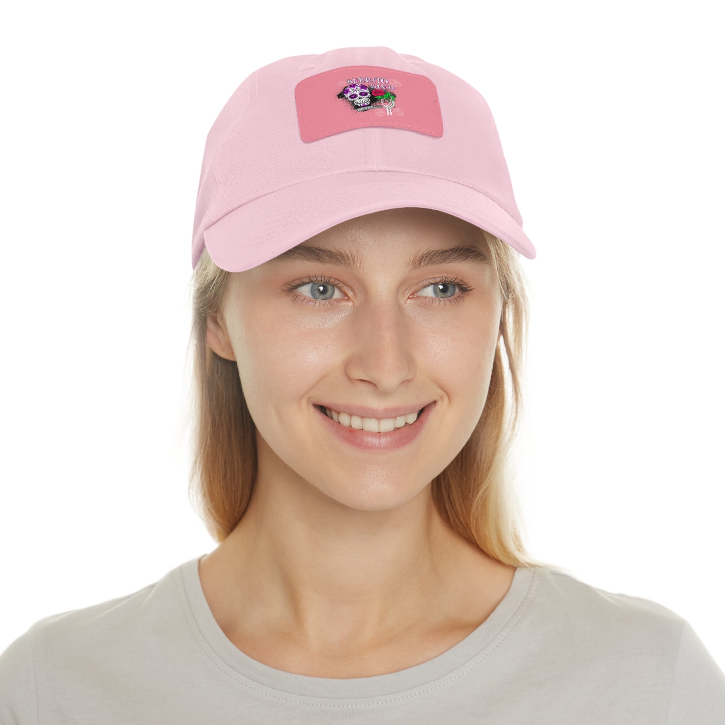 Burrito BLVD Scull Hat with Leather Patch (Rectangle)