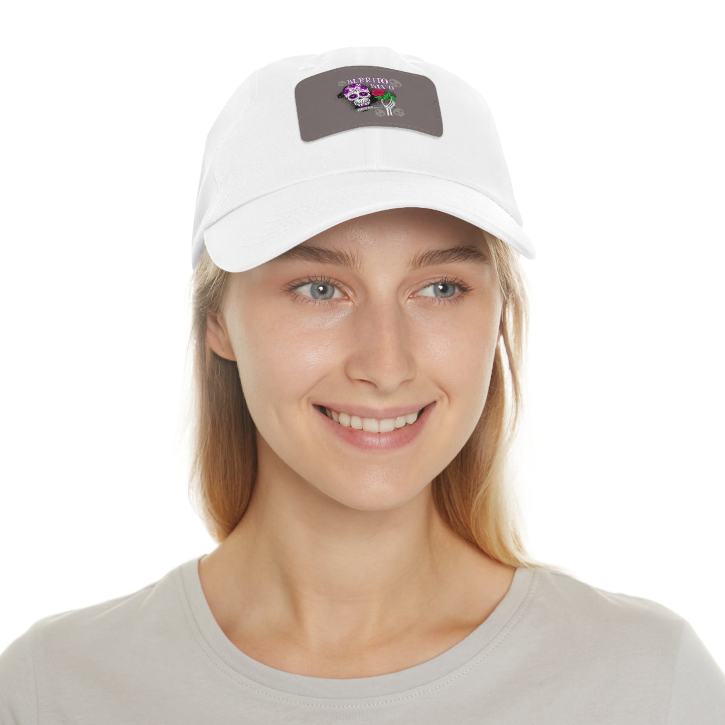Burrito BLVD Scull Hat with Leather Patch (Rectangle)