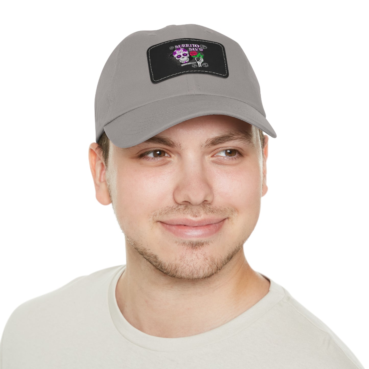 Burrito BLVD Scull Hat with Leather Patch (Rectangle)