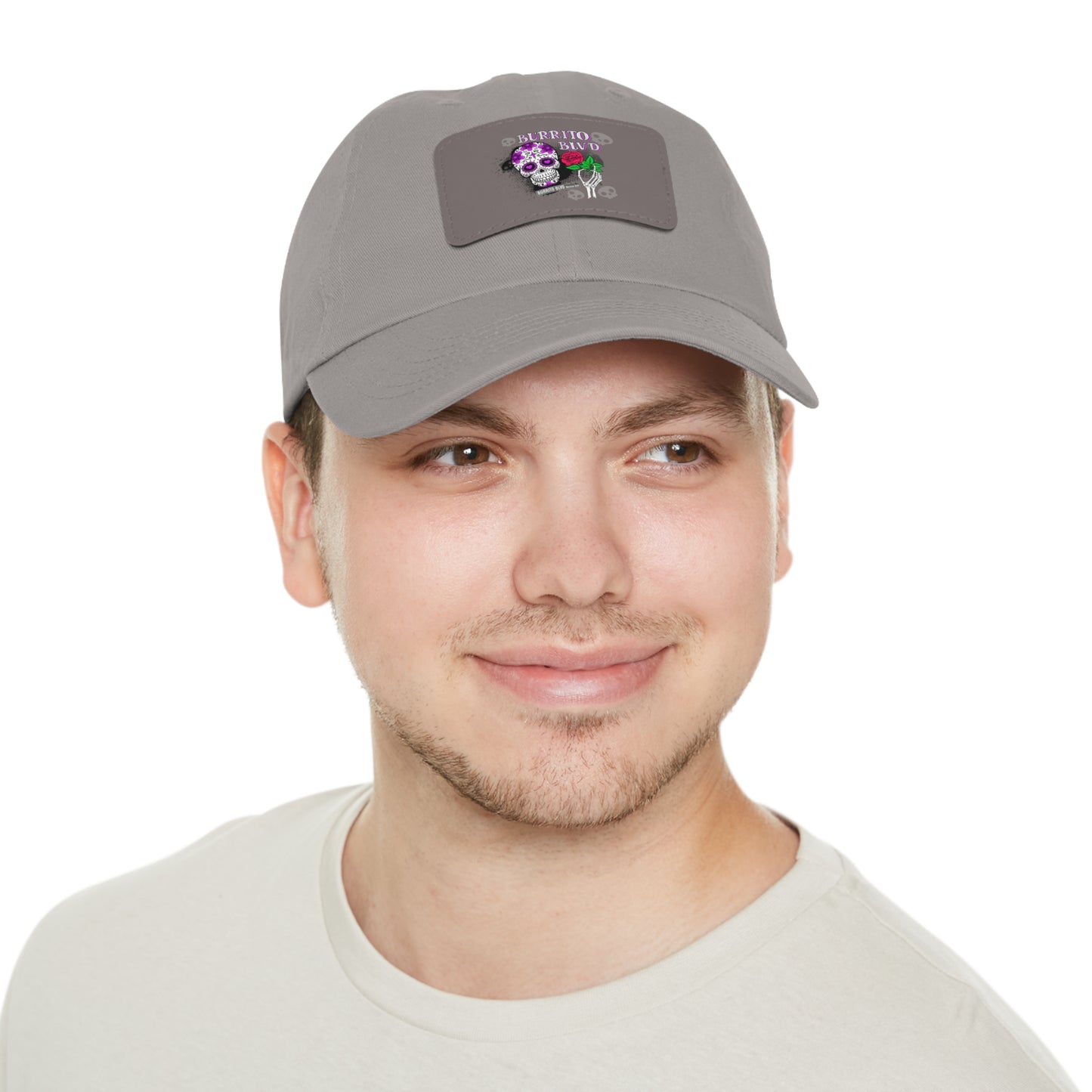 Burrito BLVD Scull Hat with Leather Patch (Rectangle)