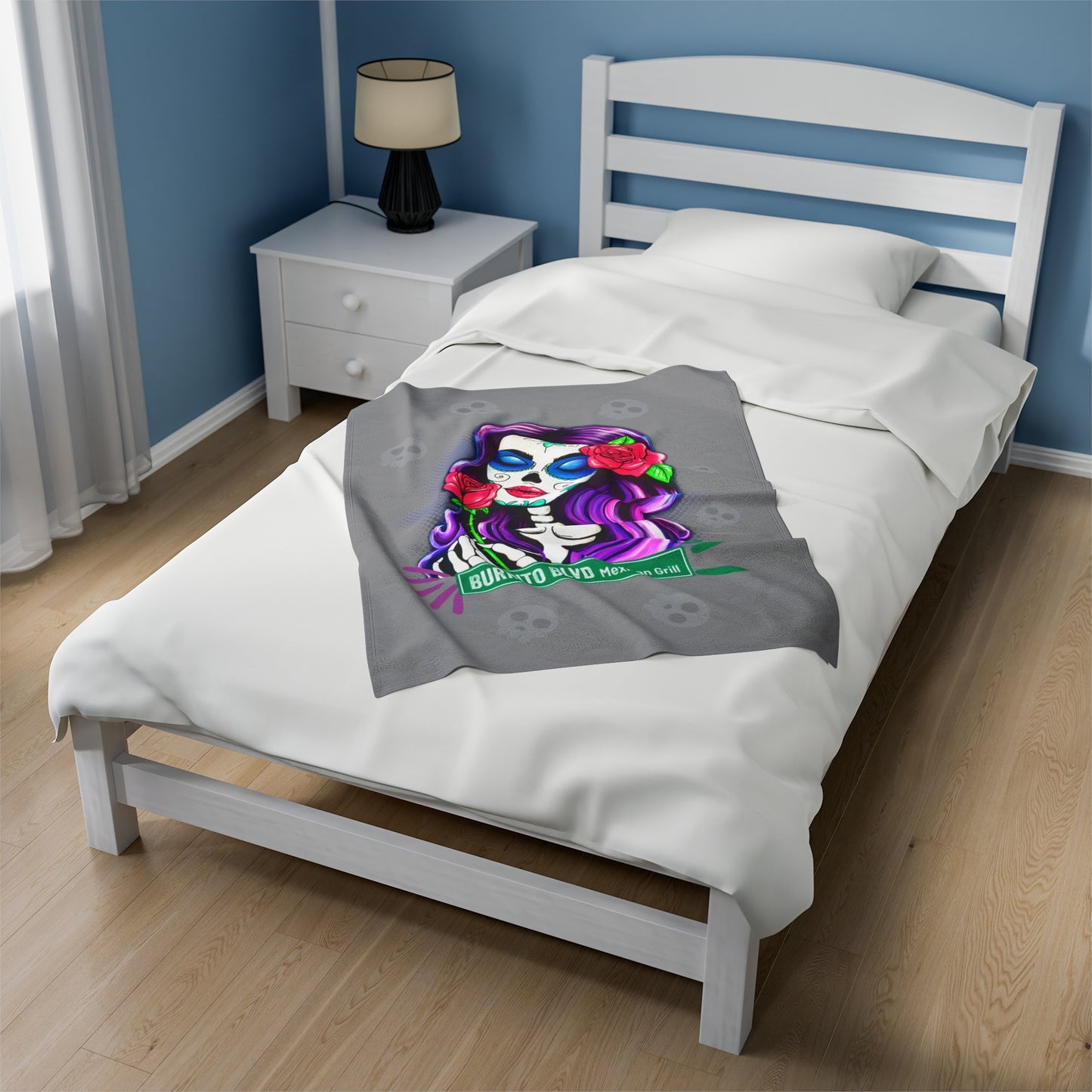 Burrito Blvd Rose Plush Blanket