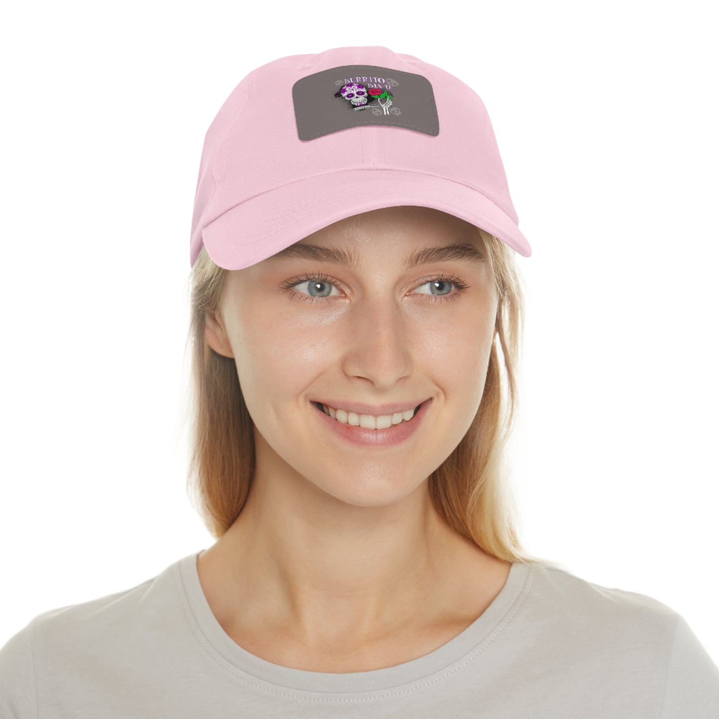 Burrito BLVD Scull Hat with Leather Patch (Rectangle)