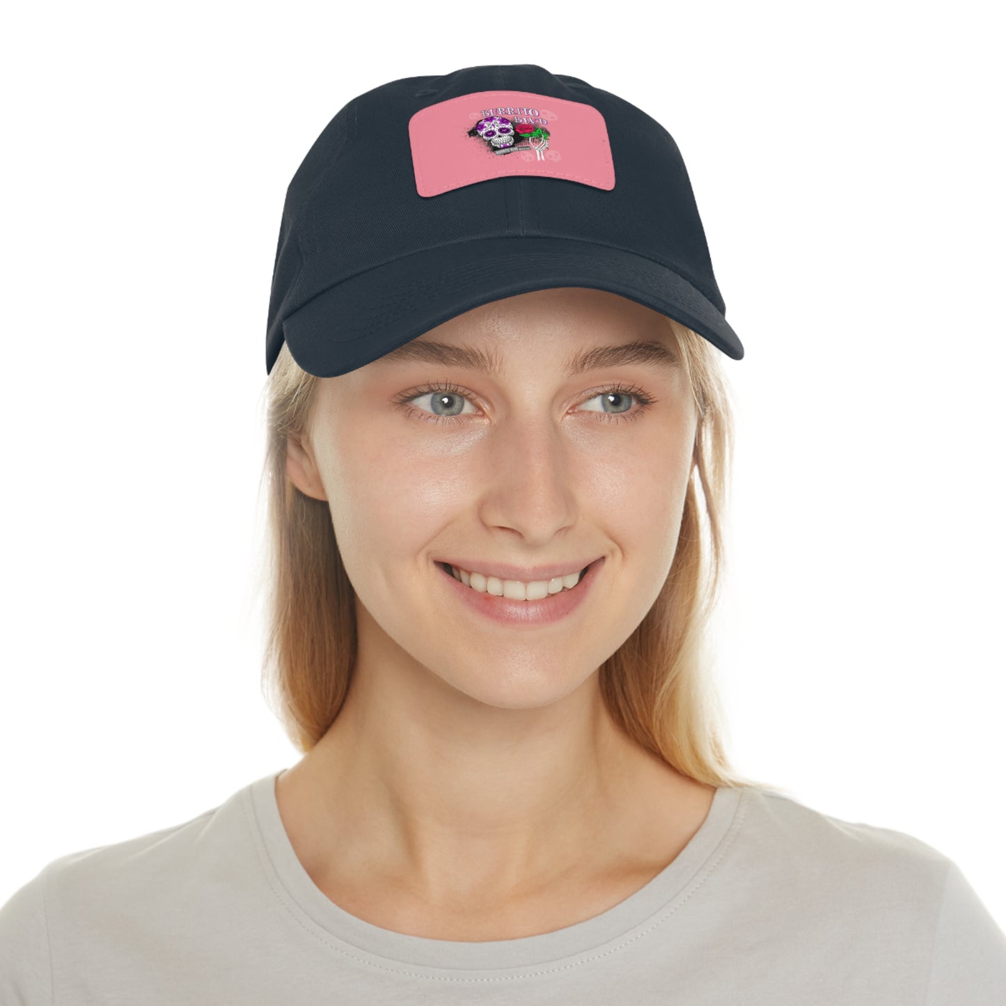 Burrito BLVD Scull Hat with Leather Patch (Rectangle)