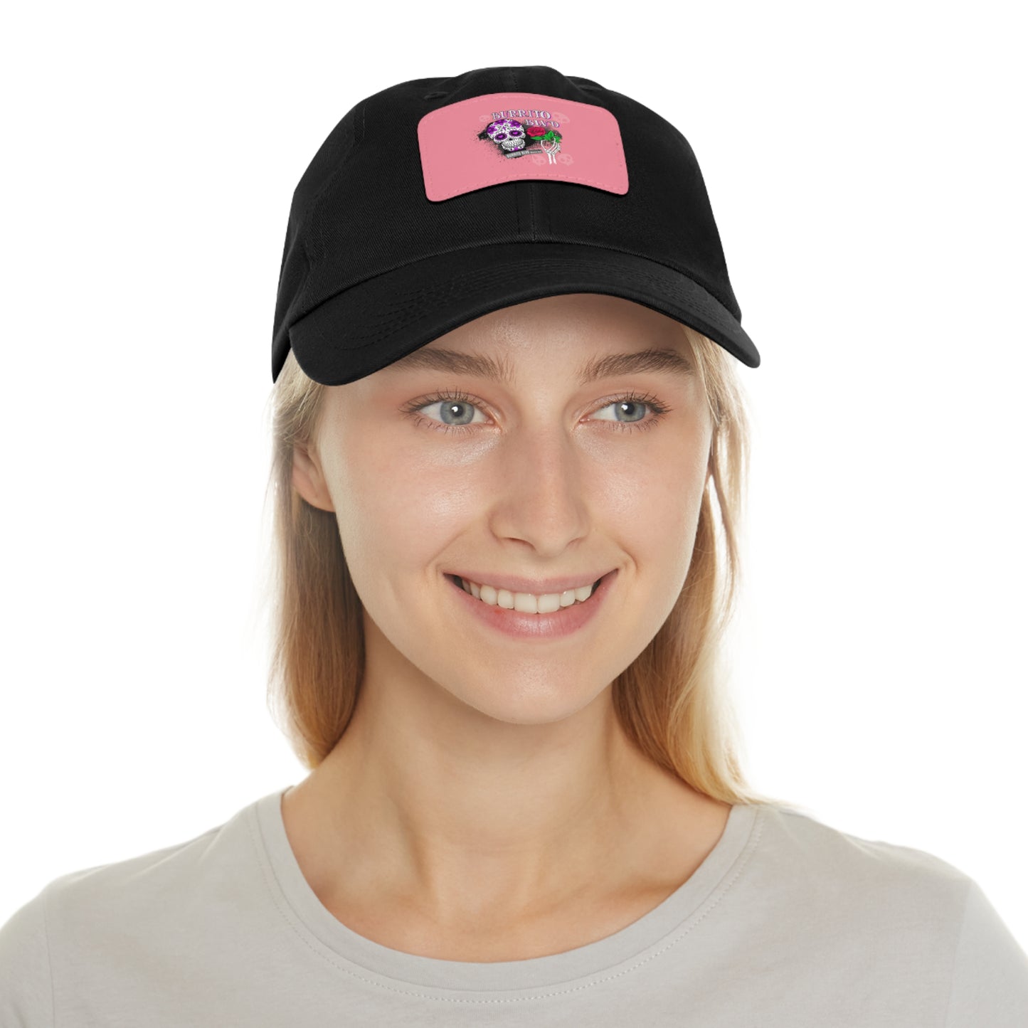 Burrito BLVD Scull Hat with Leather Patch (Rectangle)