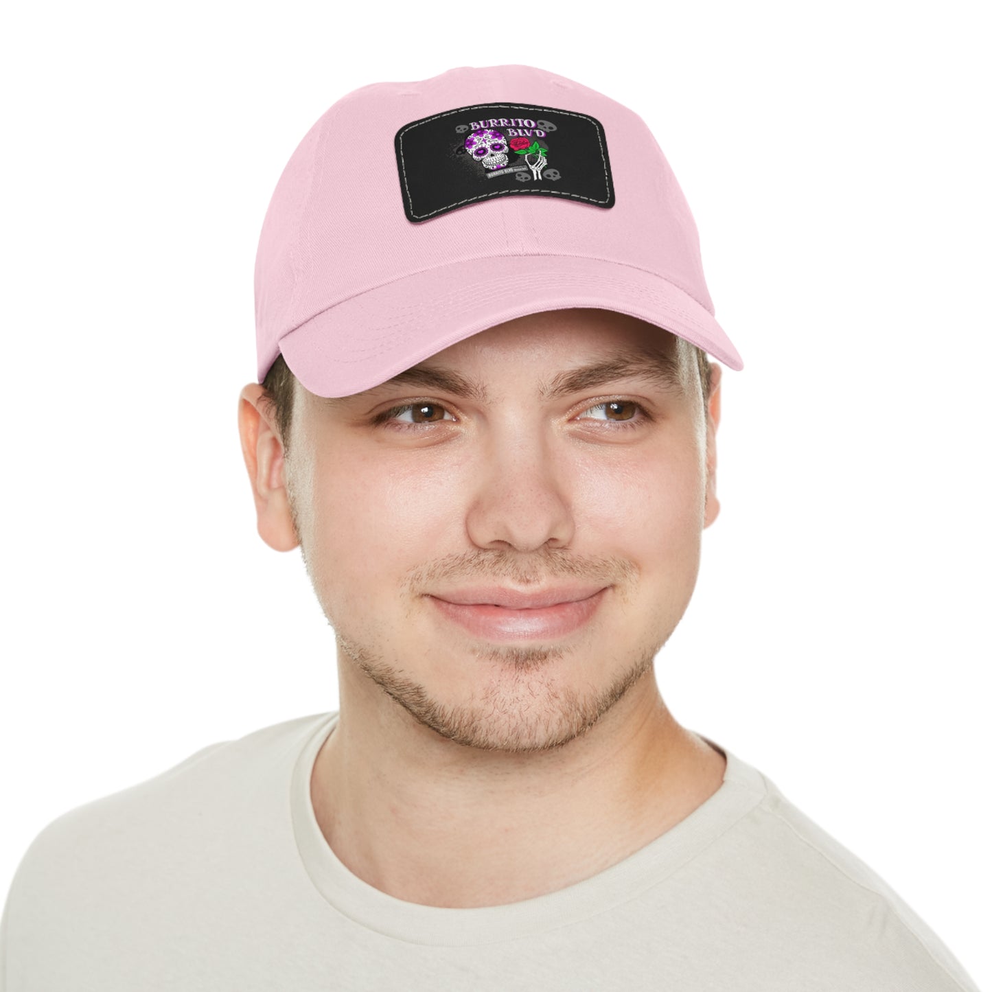 Burrito BLVD Scull Hat with Leather Patch (Rectangle)
