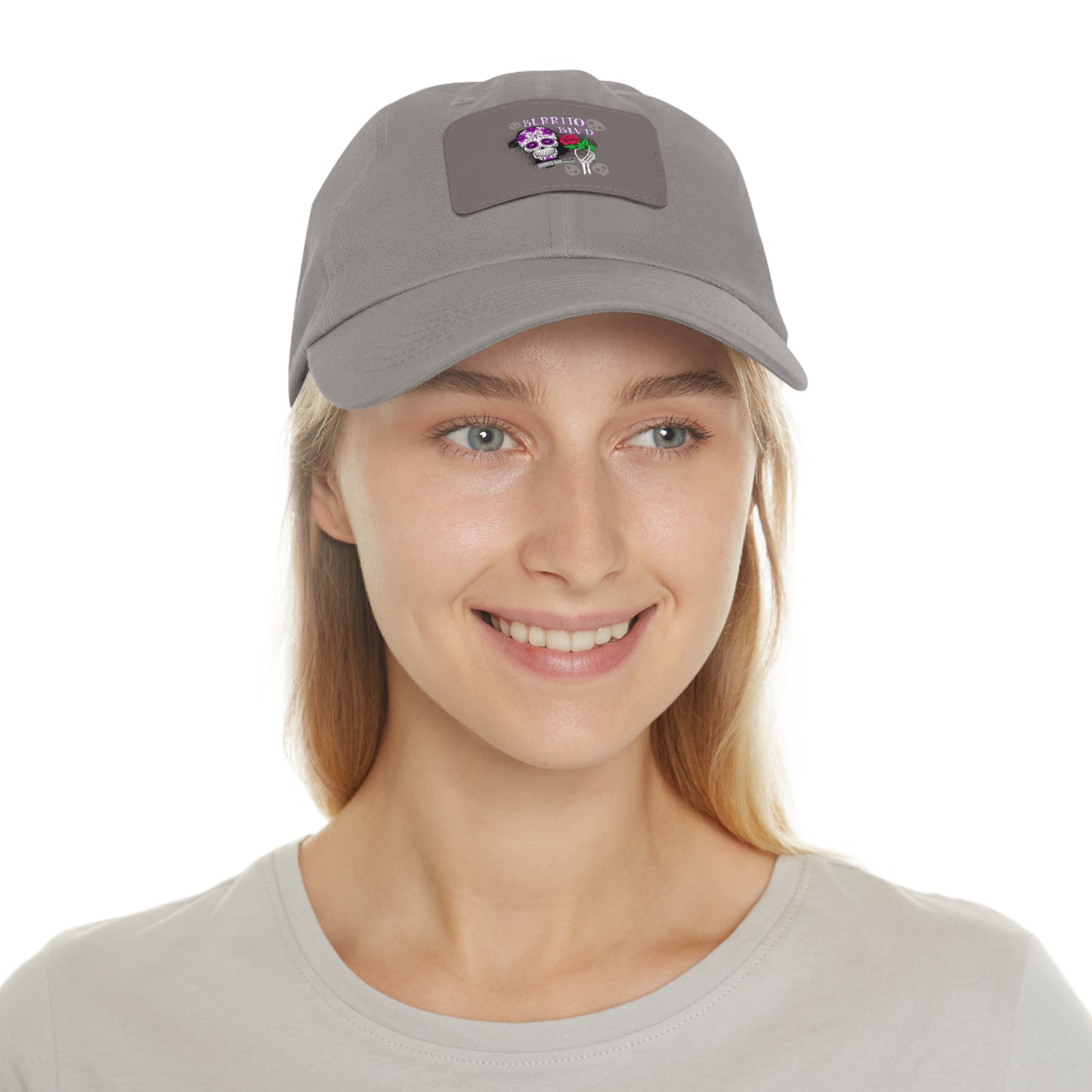 Burrito BLVD Scull Hat with Leather Patch (Rectangle)