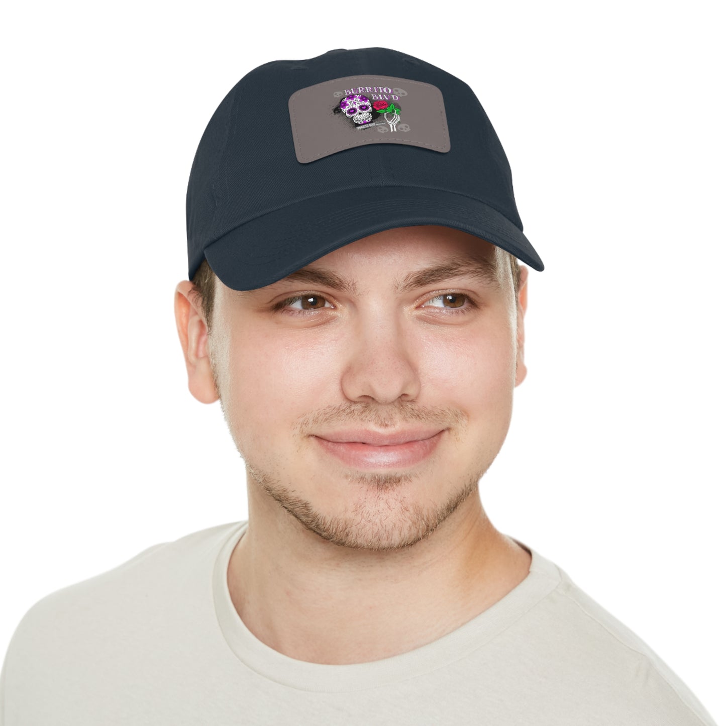 Burrito BLVD Scull Hat with Leather Patch (Rectangle)