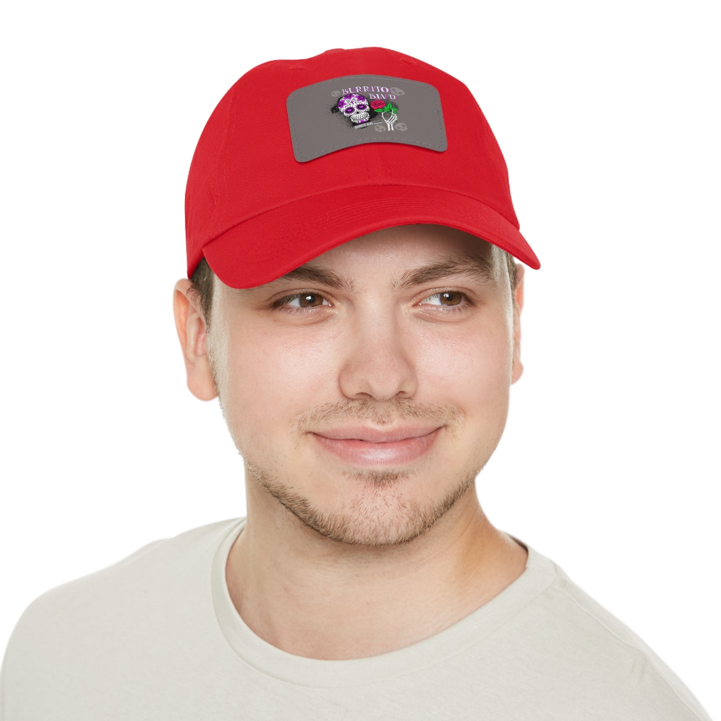 Burrito BLVD Scull Hat with Leather Patch (Rectangle)