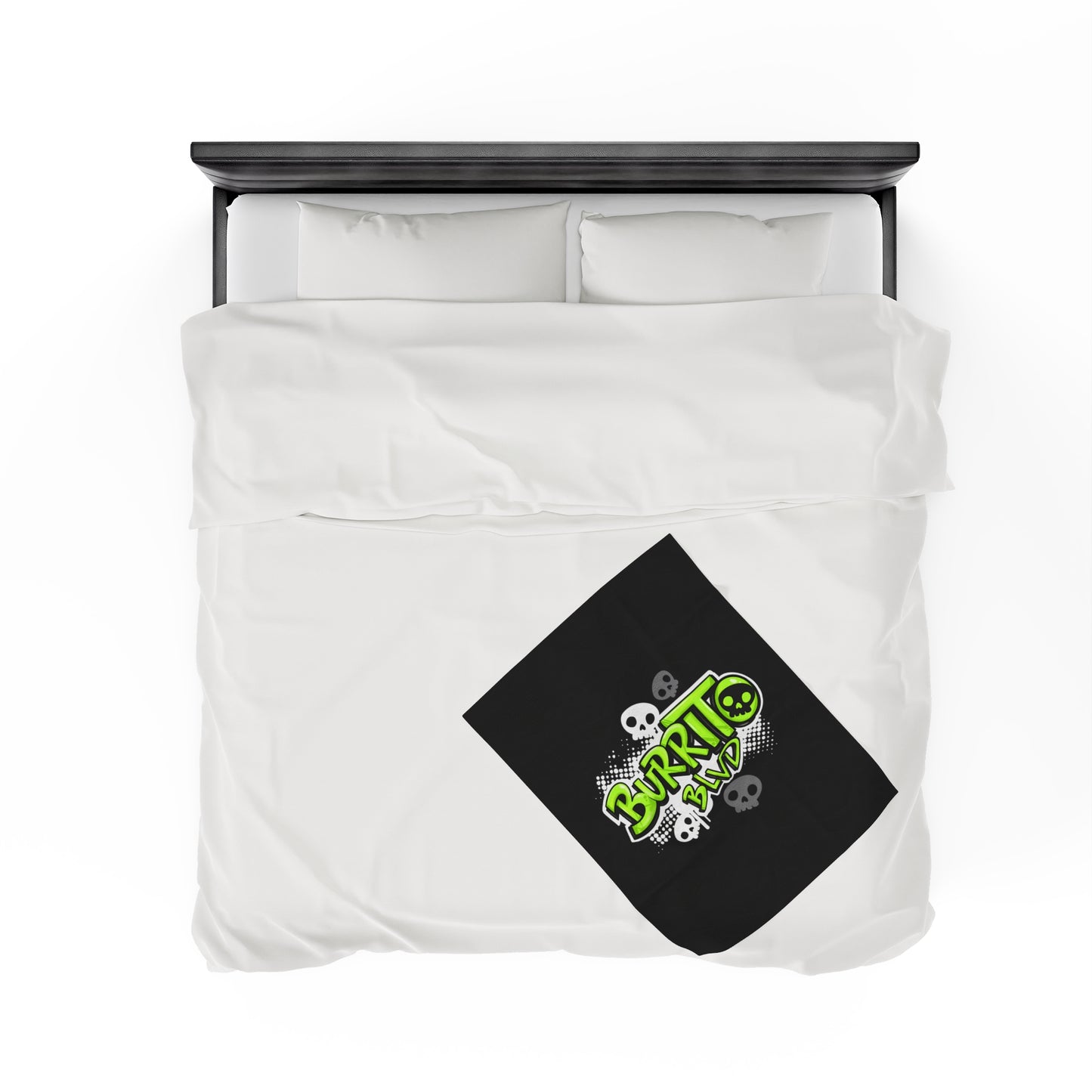 Burrito Blvd Plush Blanket Black