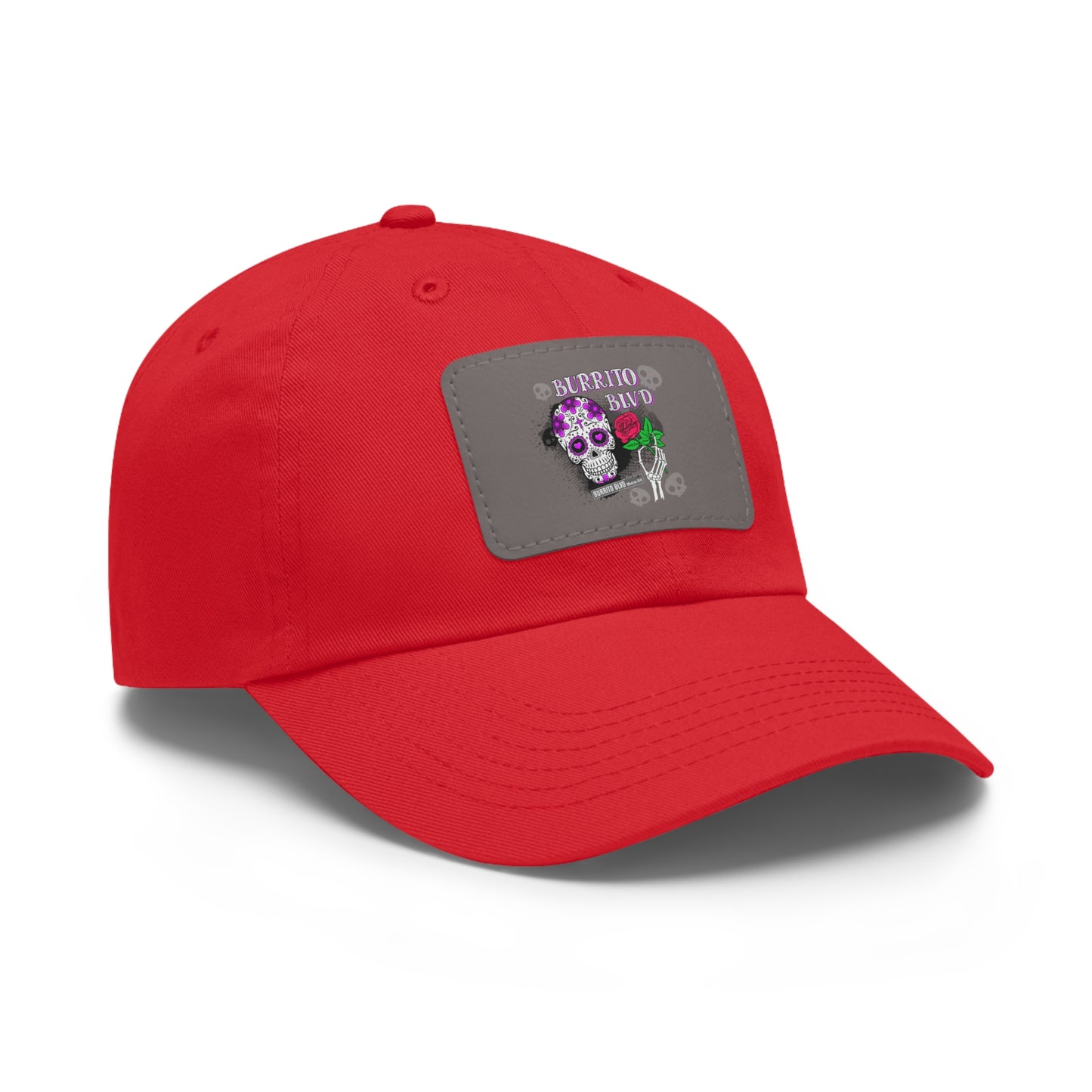 Burrito BLVD Scull Hat with Leather Patch (Rectangle)