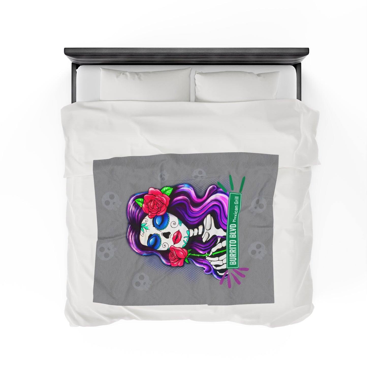 Burrito Blvd Rose Plush Blanket