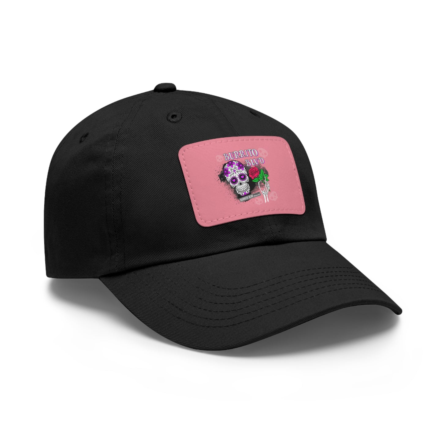 Burrito BLVD Scull Hat with Leather Patch (Rectangle)