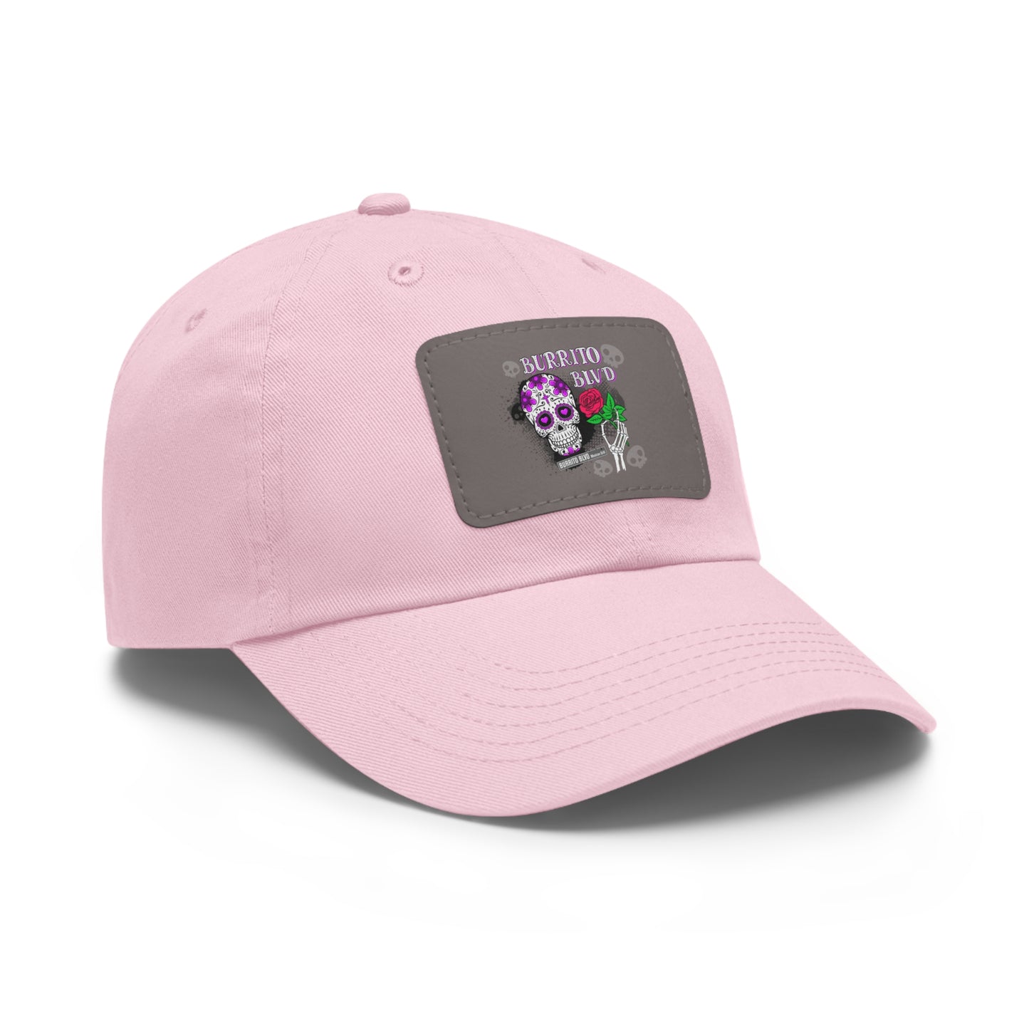 Burrito BLVD Scull Hat with Leather Patch (Rectangle)